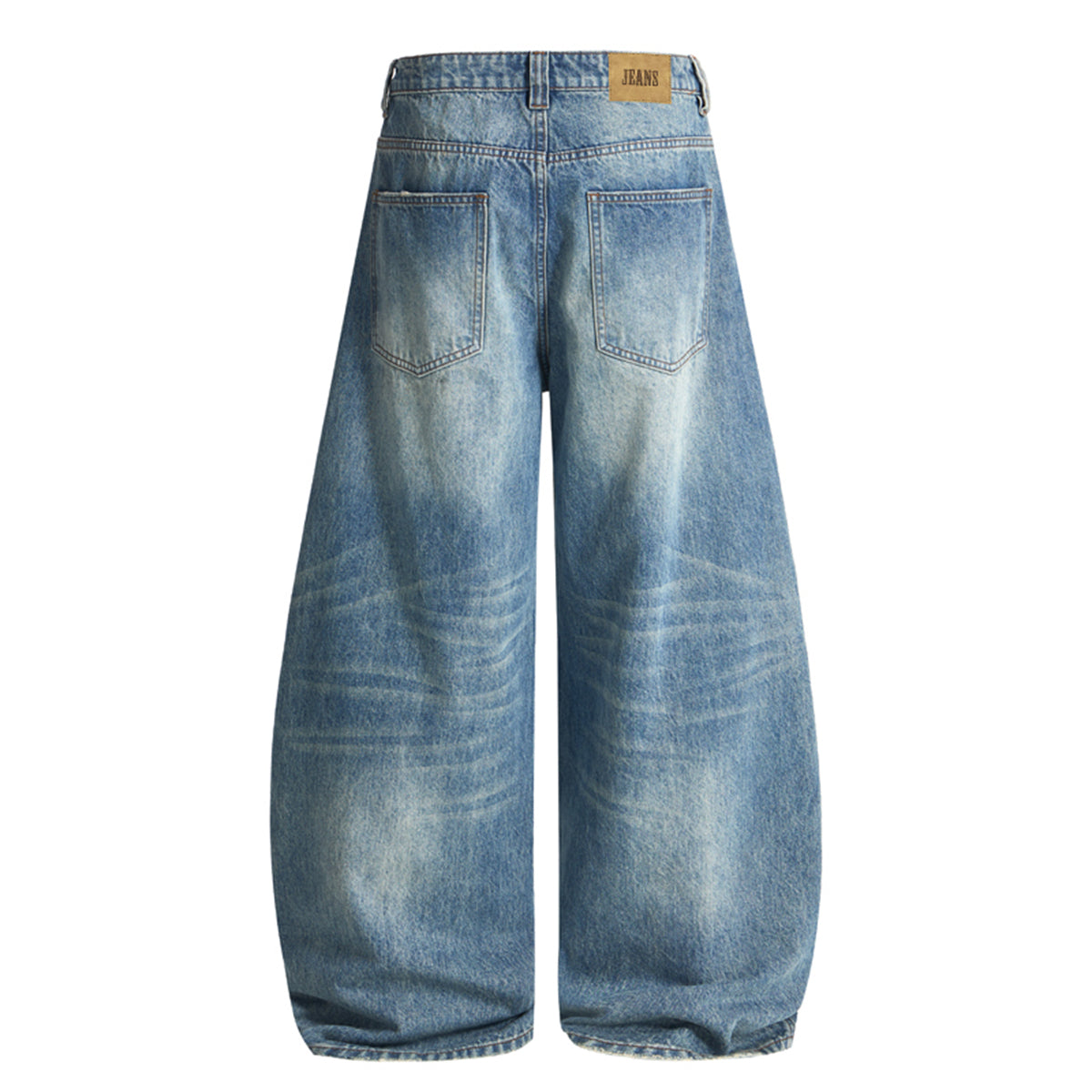 Curved Blade Wide Leg High Waist Vintage Jeans