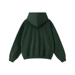 Double-Slider Zipper Solid Color Hoodie