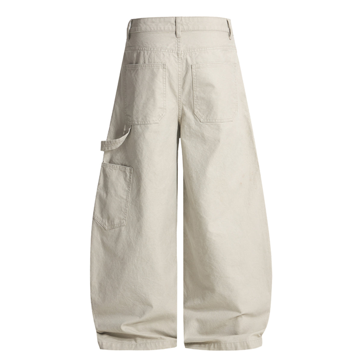 Curved Seam Cargo Loose Fit Pants
