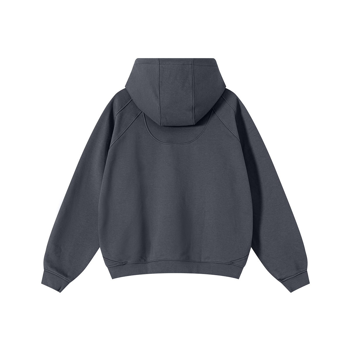 Relaxed Fit Paneled Fleece Hoodie