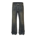 Wrinkle Wash Vintage Straight Jeans