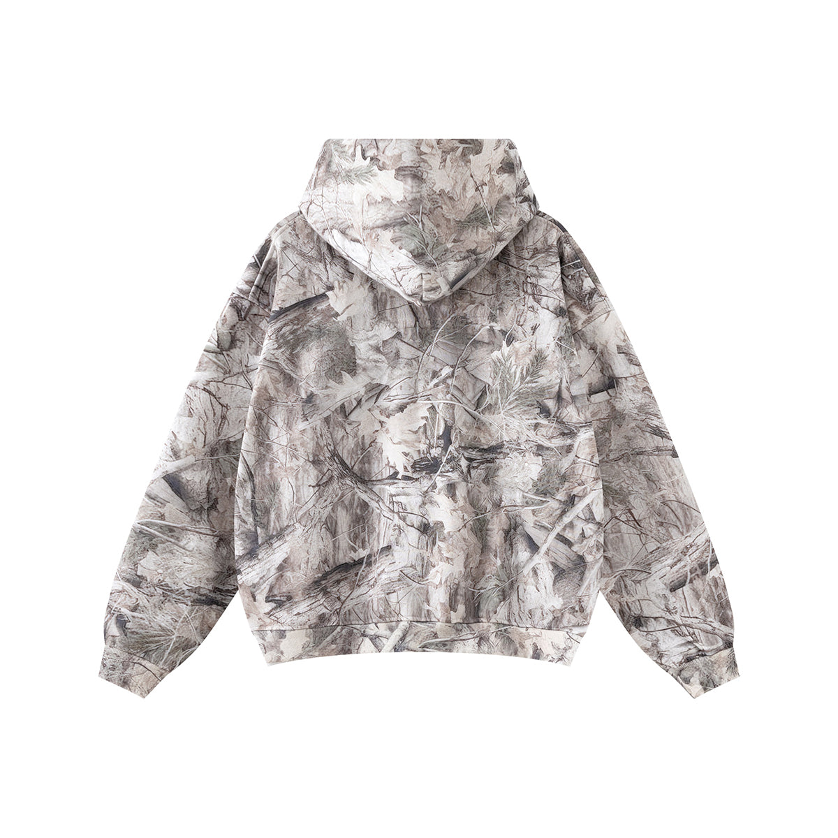 Relaxed Branch Camouflage Fleece Hoodie