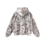 Relaxed Branch Camouflage Fleece Hoodie