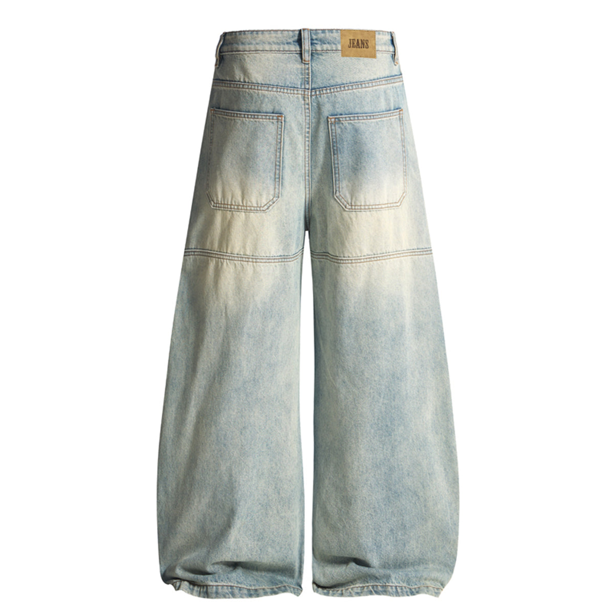 Distressed Light Wash Vintage Wide Leg Pants