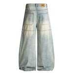 Distressed Light Wash Vintage Wide Leg Pants