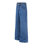 Vintage Blue Wide Leg Washed Denim Jeans