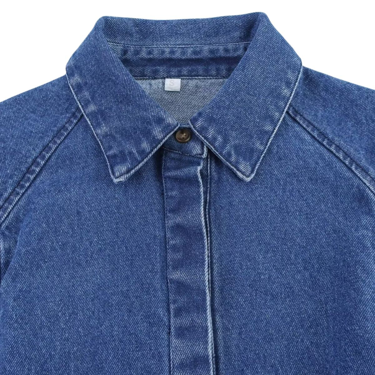 Women's Versatile Lapel Single-breasted Denim Kimono Shirt