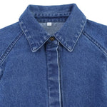 Women's Versatile Lapel Single-breasted Denim Kimono Shirt