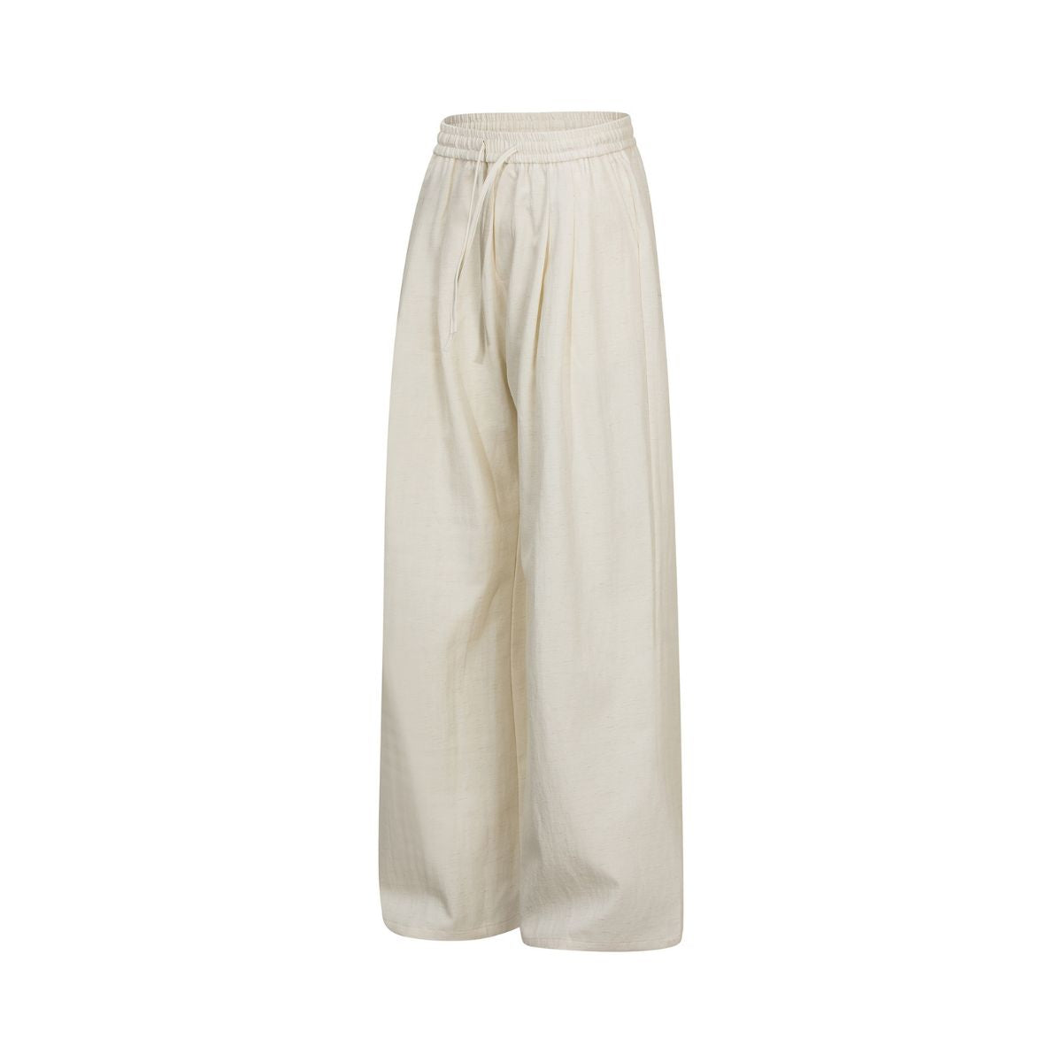 Relaxed Drawstring Wide Leg Casual Trousers