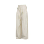 Relaxed Drawstring Wide Leg Casual Trousers