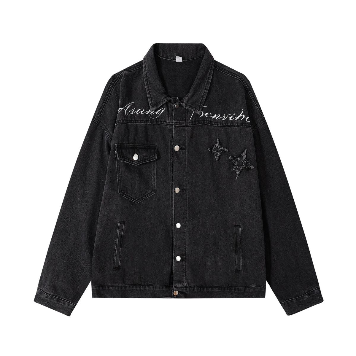 Raw Edge Star Denim Trucker Jacket