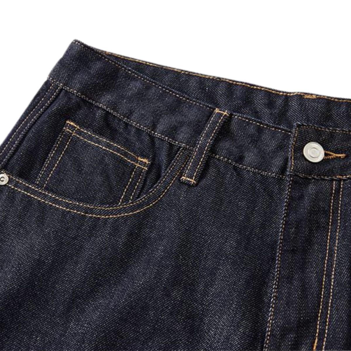 Wide Leg Selvedge Denim Cropped Pants