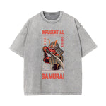 Influential Samurai Graphic Washed Tee-INNBLAC Fashion Apparel