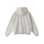 Double-Slider Zipper Solid Color Hoodie