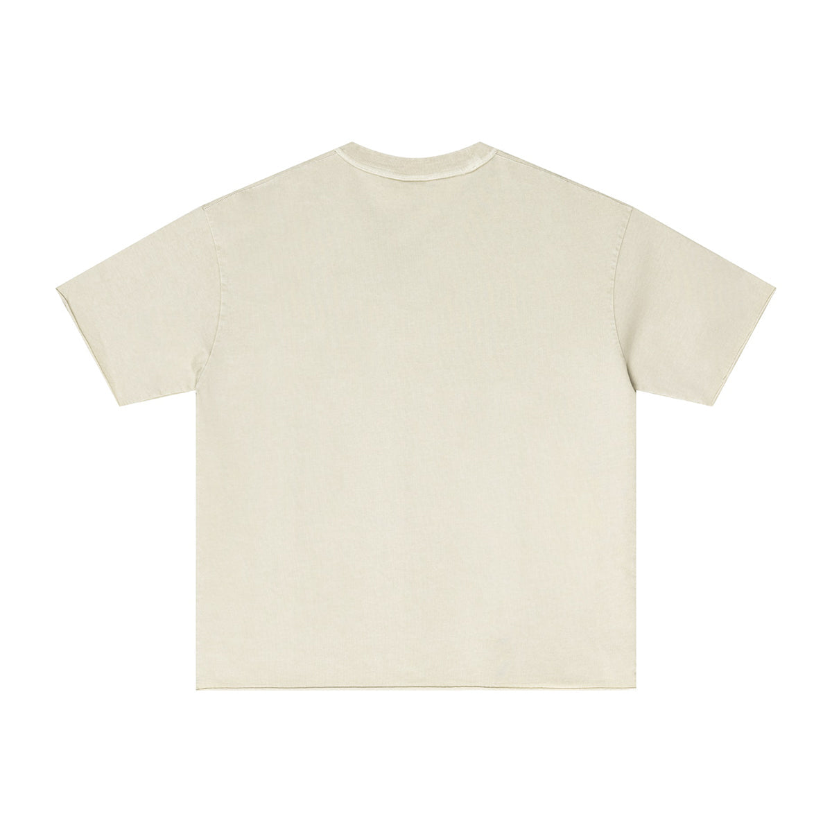 Washed Raw Edge Reverse T Shirt 275gsm