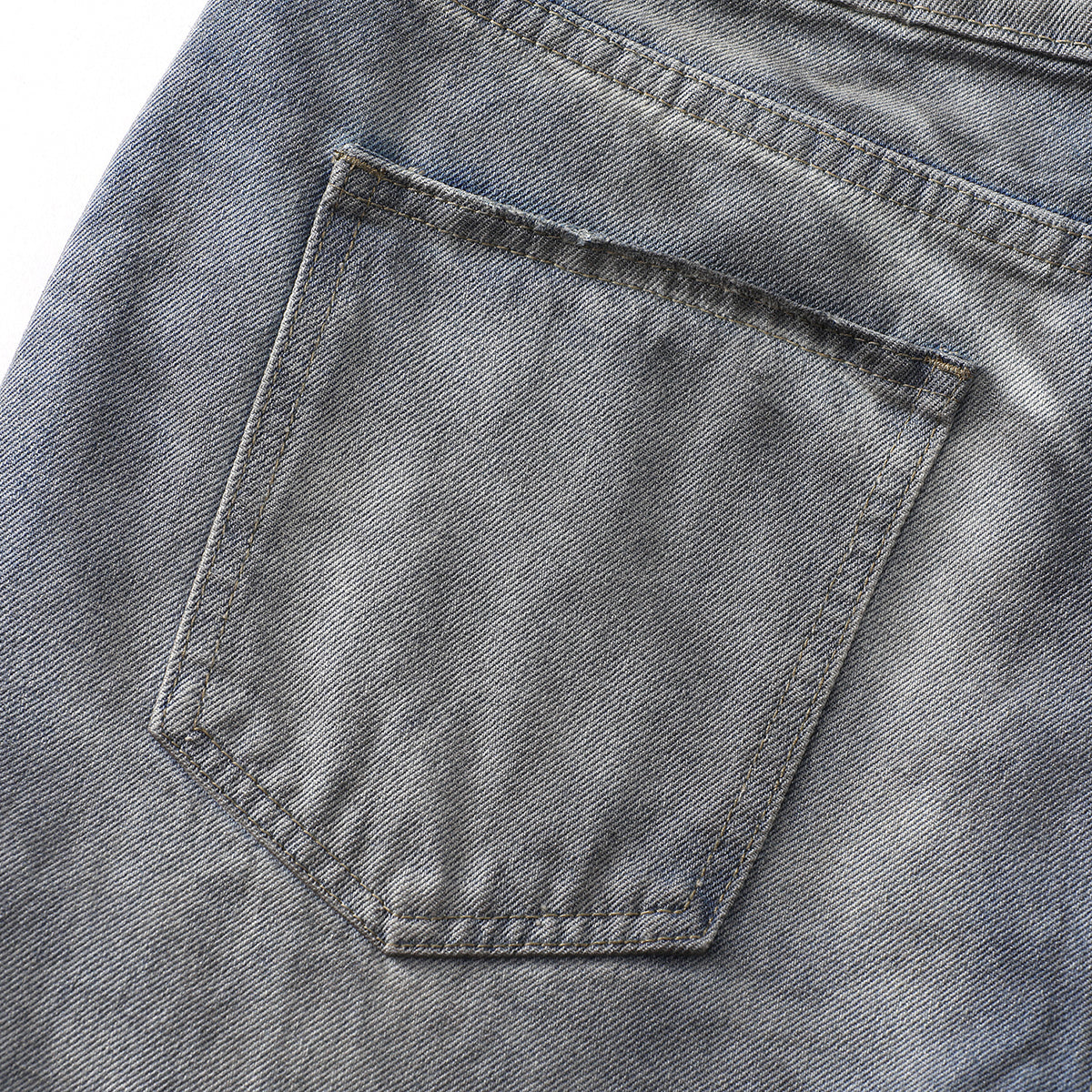 Vintage Faded Ripped Denim Pants