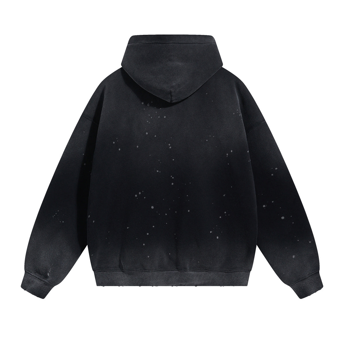 Destroyed Oversized Acid Wash Bleach Splatter Hoodie