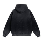 Destroyed Oversized Acid Wash Bleach Splatter Hoodie