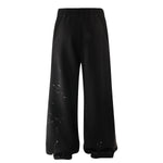 Casual Loose Fit Paint Splatter Elastic Waist Sweatpants