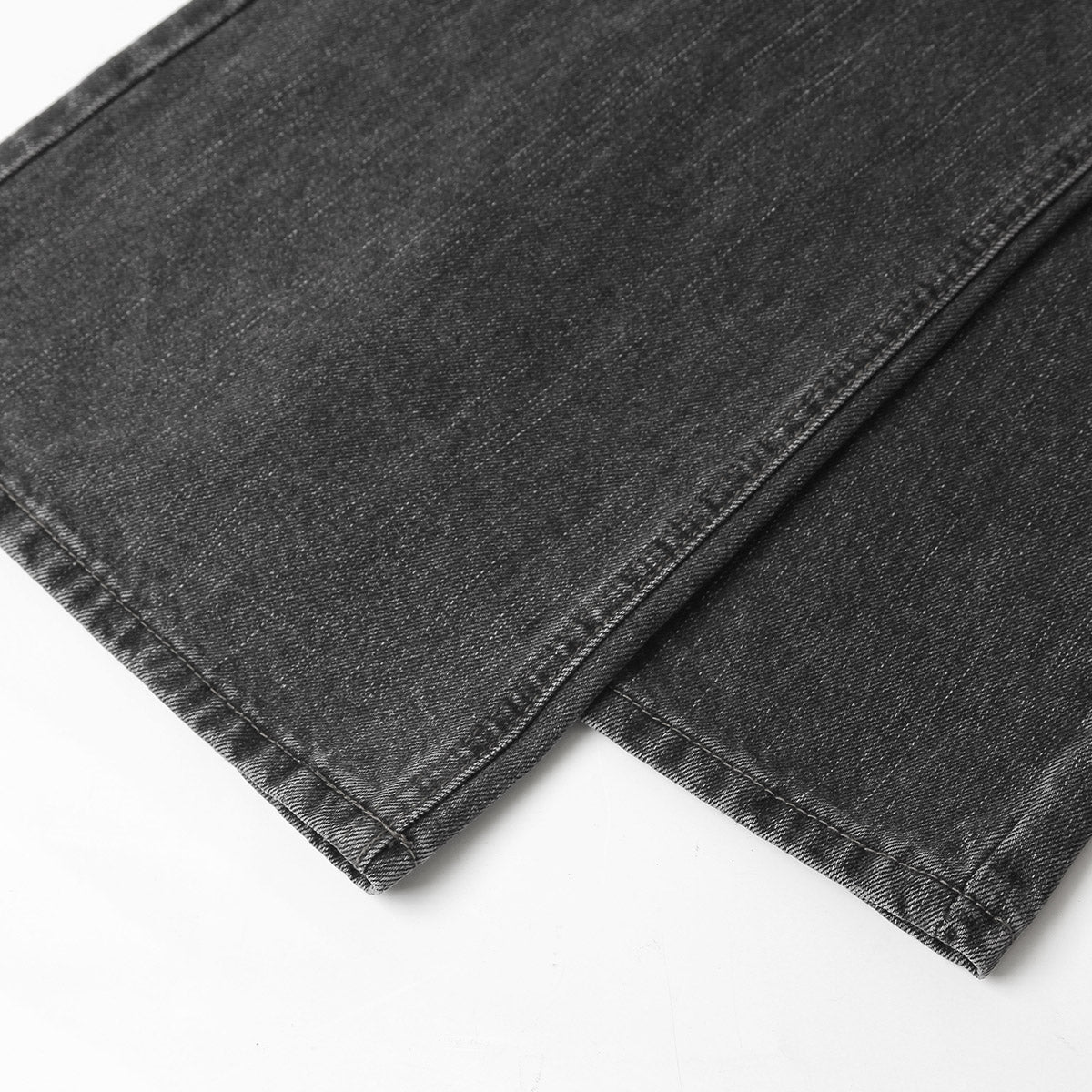 Washed Black Loose-Straight Jeans