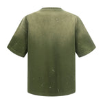 Splatter Dye Washed Distressed Air Mamba Cotton Tee