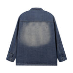 Stand Collar Baggy Denim Jacket