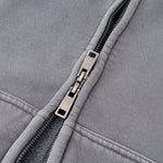 Double Slider Fleece Kangaroo Pocket Hoodie