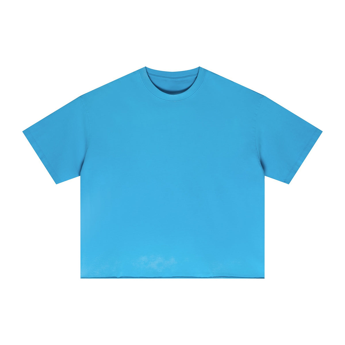 Boxy Raw Edge Washed Loose Short Sleeve Tee