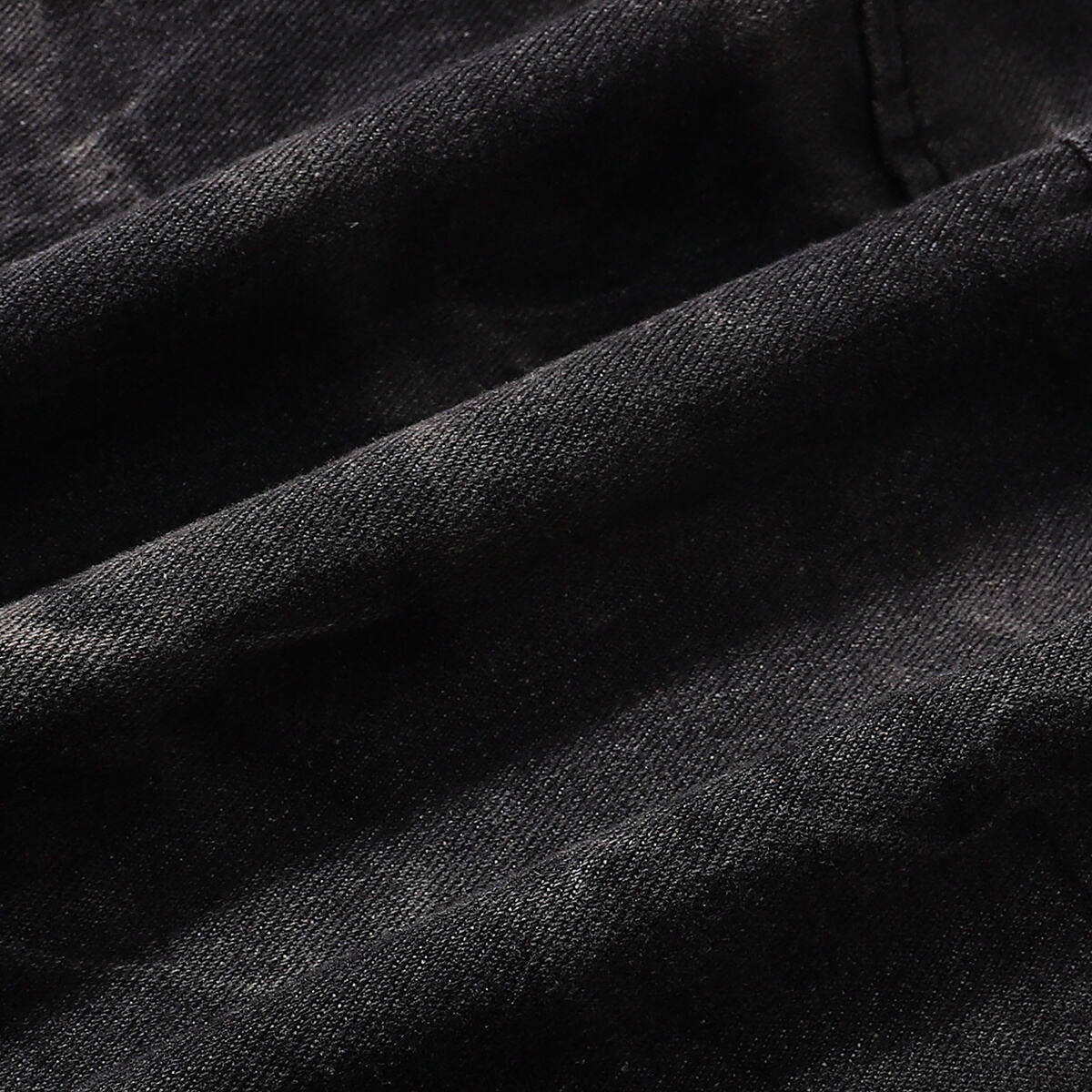 Streetwear Black Washed Denim Jacket