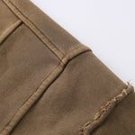 Vintage Washed Oversized Zip Up Distressed Hoodie