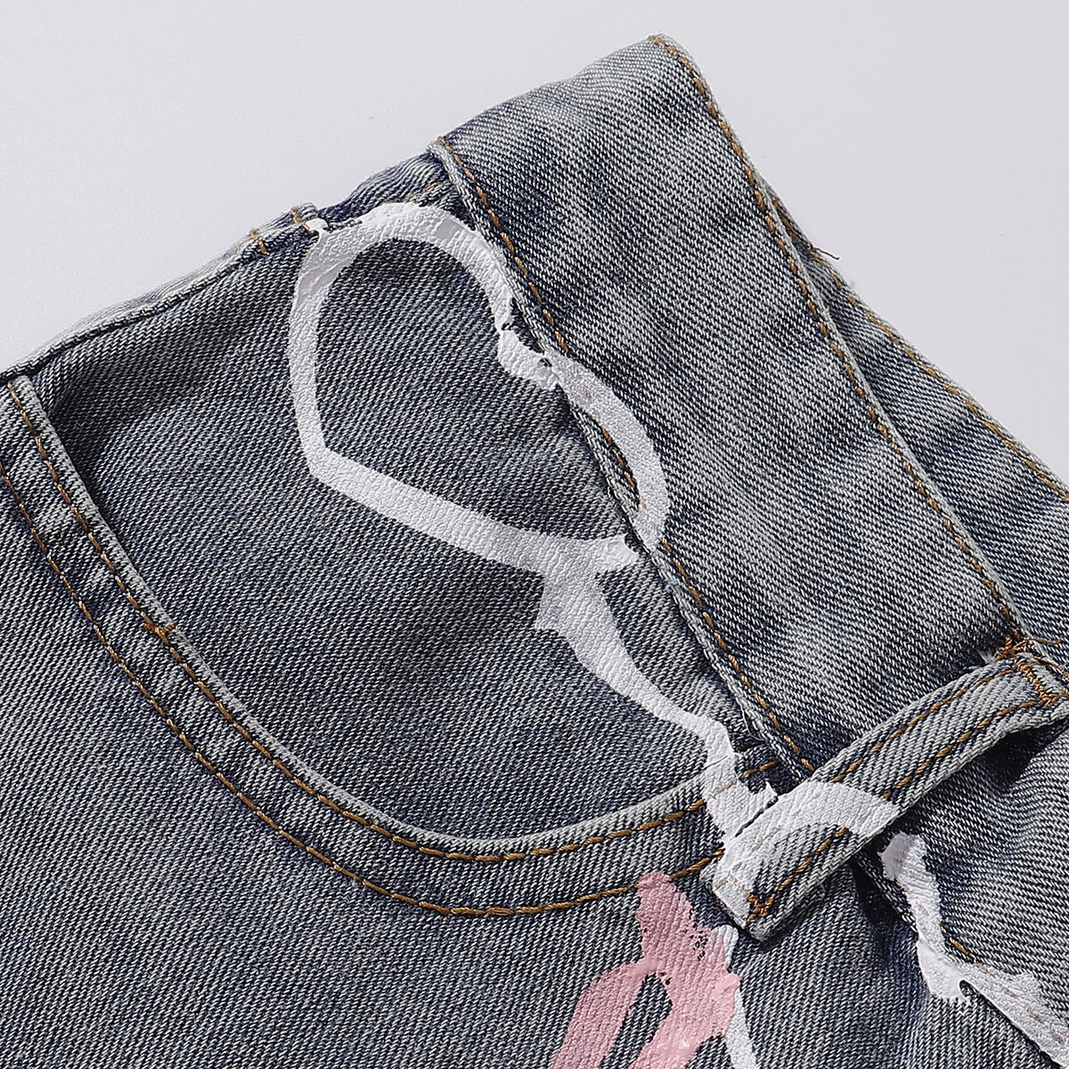 Streetwear Graffiti Printed Baggy Jeans