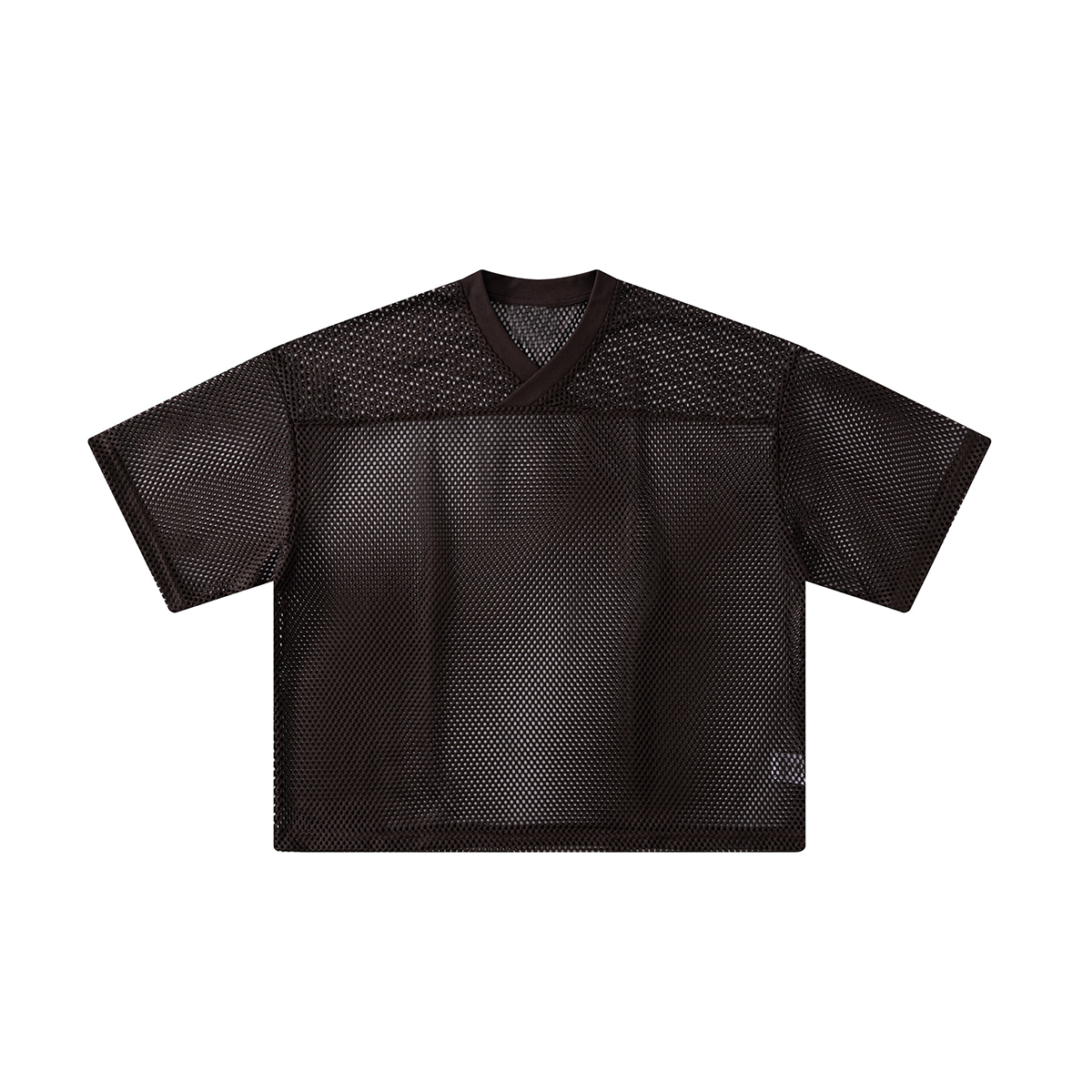 Breathable Mesh Oversized V Neck Tee