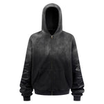 Tiger Stripes Gradient Color Zip Up Hoodie