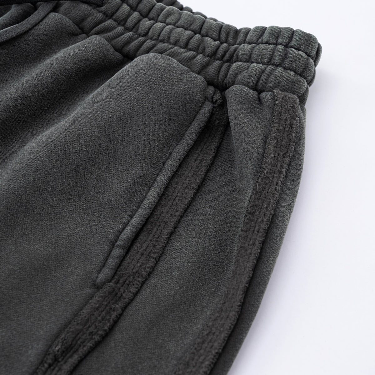 Straight Leg Fleece Deconstructed Sweatpants
