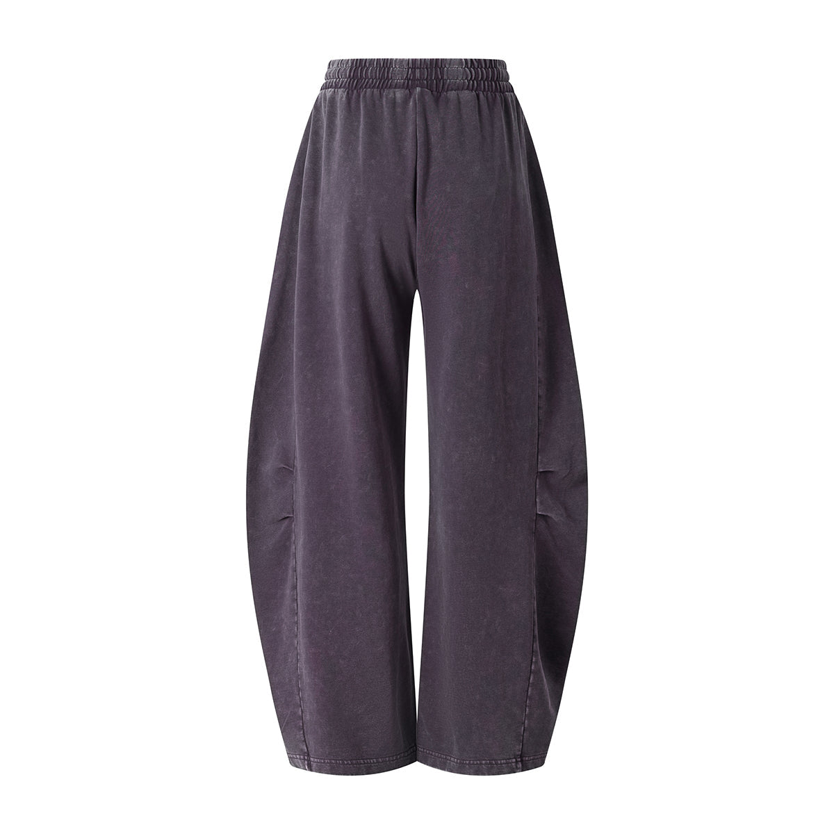 Vintage Washed Curved Panel Wide Drawstring Pants