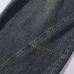 Elastic Waistband Wide Leg Denim Pants