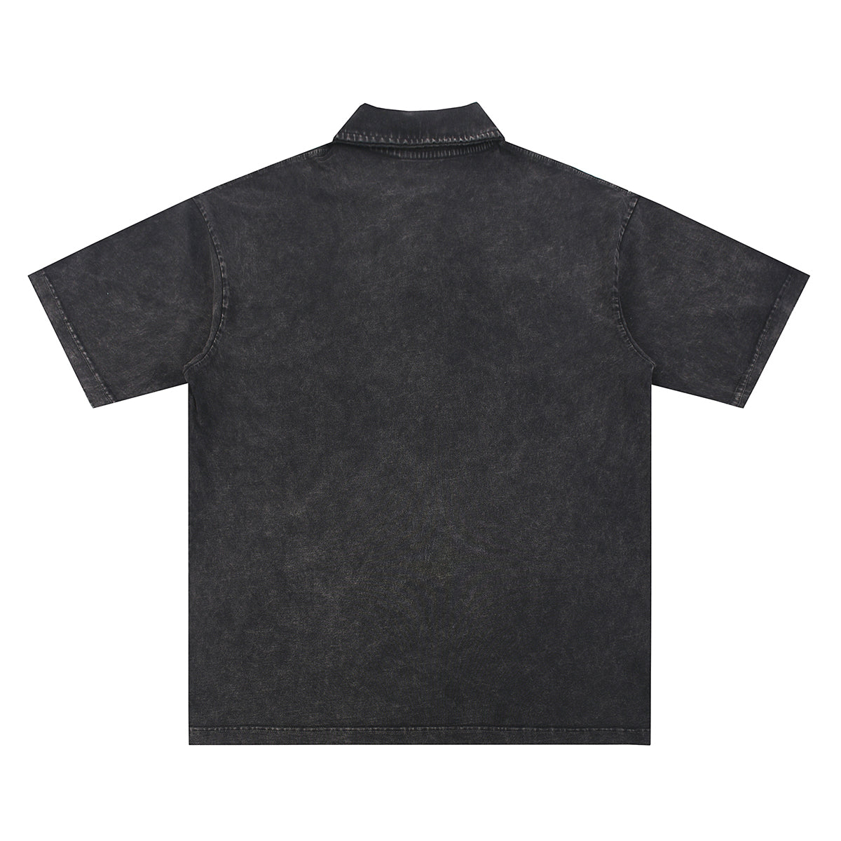 Stone-Washed Cotton Polo Shirt 310gsm