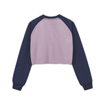 Contrasting Colors Raglan Long-Sleeve Cropped Sweatshirt