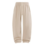 Elastic Drawstring Waist Fleece Jogger Pants