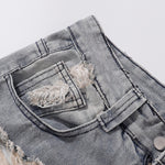 Heavily Distressed Vintage Wash Baggy Jeans