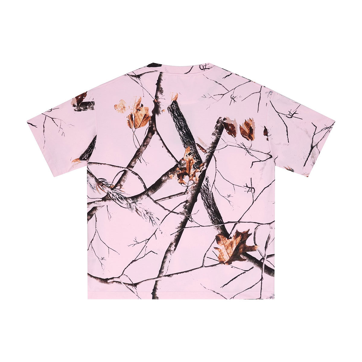Nature Branch Print Pink Camo Short Sleeve Tee
