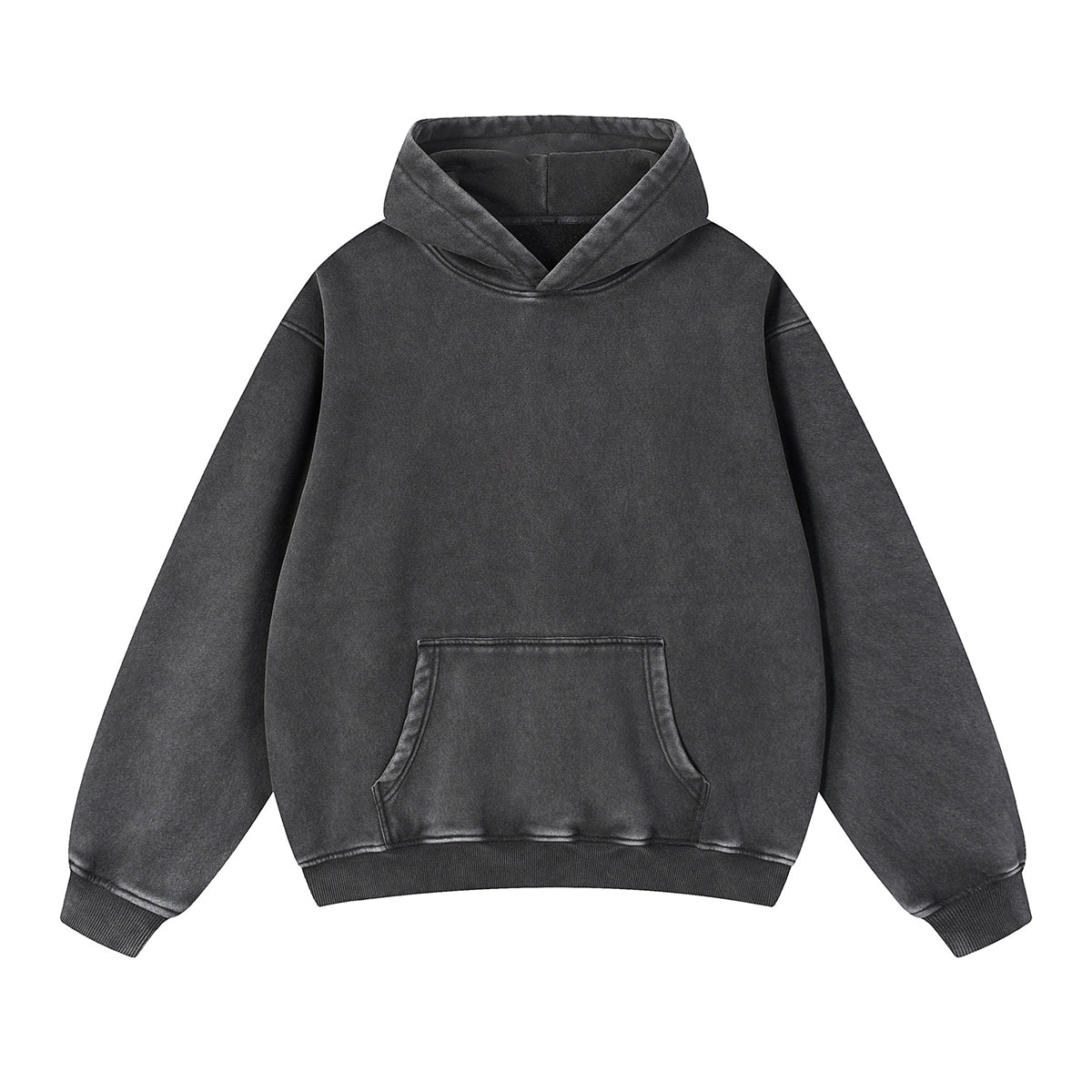 Washed Kangaroo Pocket Fleece Hoodie
