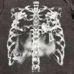 Vintage Washed Skeleton Graphic Oversized Streetwear Tee