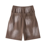 Casual Drawstring Double Waistband Shorts