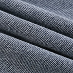 Crew Neck Washed Knit Denim Sweatshirt