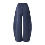 Vintage Washed Curved Panel Wide Drawstring Pants