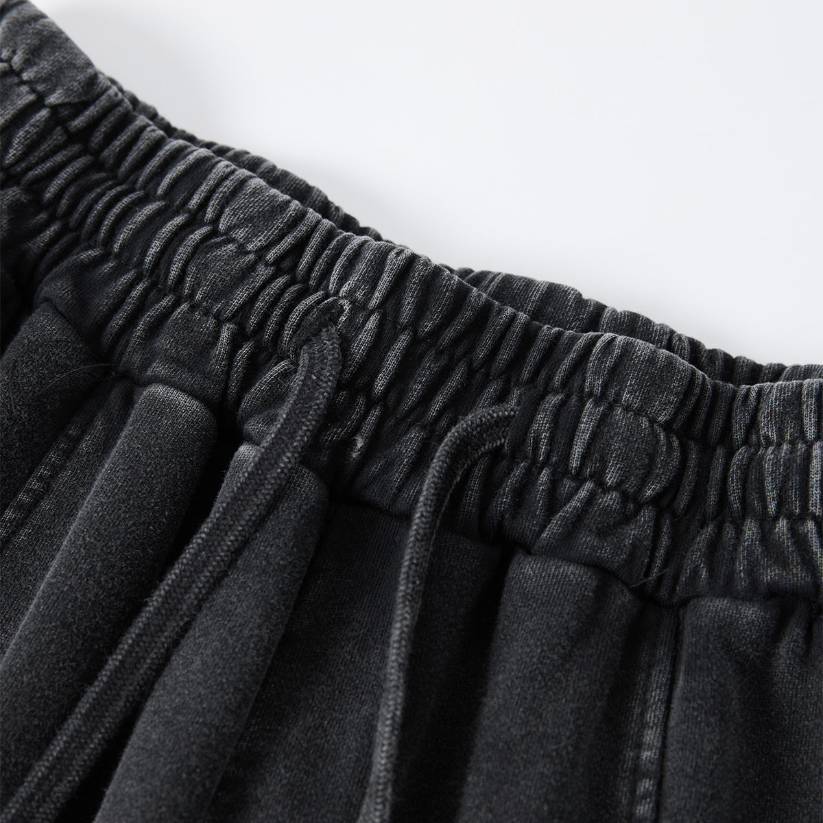 Streetwear Distressed Curved Panel Straight-Leg Pants