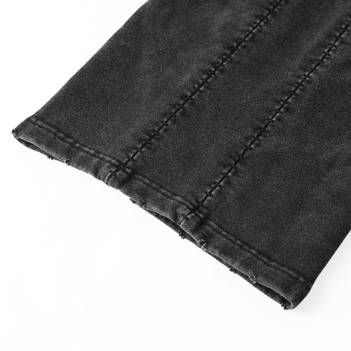 Stone-Wash Side Seam Distressed Sweatpants