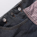 Embroidery Patchwork Denim Cargo Overalls