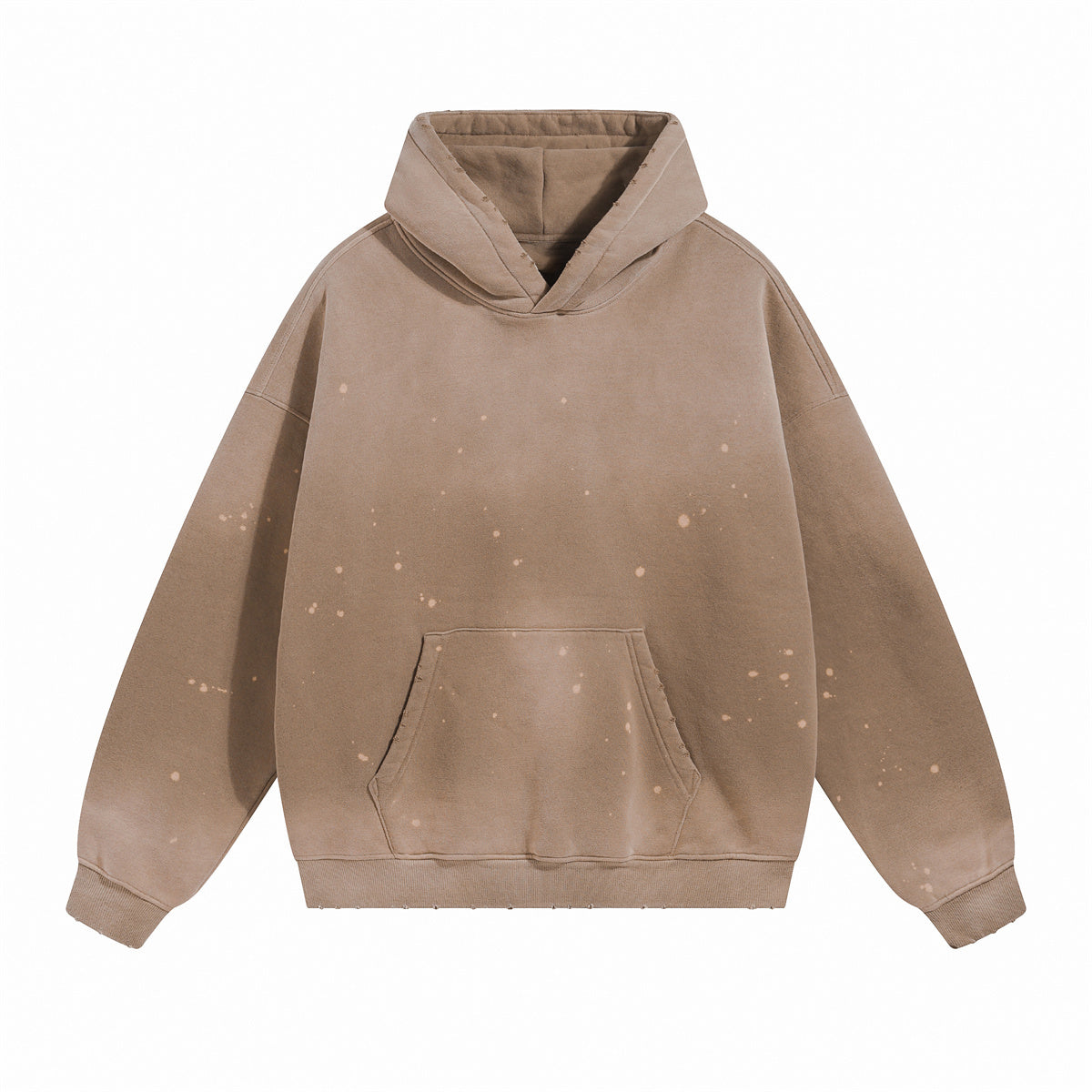 Destroyed Oversized Acid Wash Bleach Splatter Hoodie